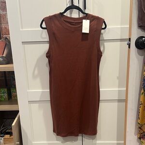 Sleeveless Brown Dress NWT a.new day size medium